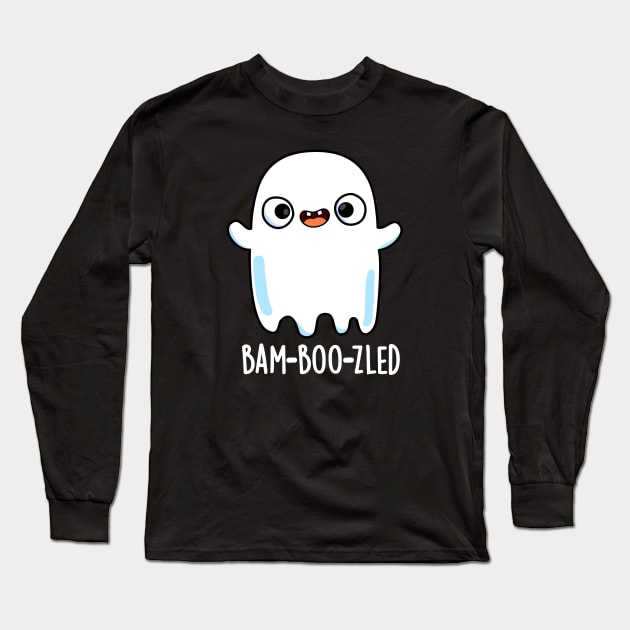 Bam-boo-zled Cute Halloween Confused Ghost Pun Long Sleeve T-Shirt by punnybone